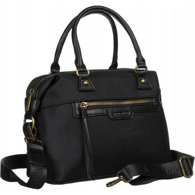 Жіноча сумка David Jones 6801-4 текстильна з ременем на плече Чорна 6801-4 black фото