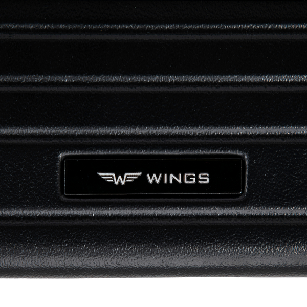 Валіза WINGS BNT01 Поліпропілен на 4-х колесах, середня (M) чорна BNT01 M black фото