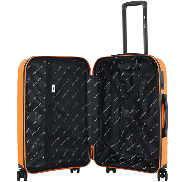 Валіза WINGS DQZ-02 Поліпропілен на 4-х колесах, мала (S) Помаранчева DQZ-02 S orange фото