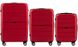 Комплект валіз з поліпропілену Wings PP05 на 4 колесах 3 в 1 (L, M, S) червоний PP05-3 KPL red фото 1
