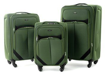 Валіза Rgl S-010 тканинна мала (S) на 4-х колесах хакі S-010 S green фото
