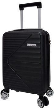 Валіза для Wizz Air ручна поклажа Carbon 66101 - 40x30x20 чорна 66101 XS black фото