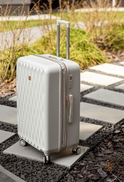 Валіза Sweetkeys SK190 з полікарбонату велика (L) з розширенням кремова SK190 L creame фото