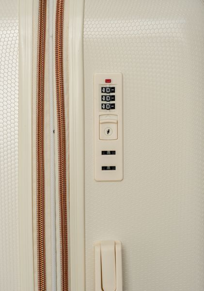 Валіза Sweetkeys SK190 з полікарбонату велика (L) з розширенням кремова SK190 L creame фото