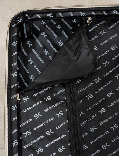 Валіза Sweetkeys SK190 з полікарбонату велика (L) з розширенням кремова SK190 L creame фото