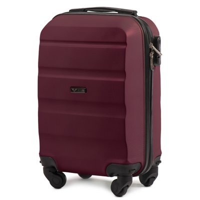 Міні пластикова валіза Wings AT01 на 4 колесах ручна поклажа бордова At01 XS burgundy фото