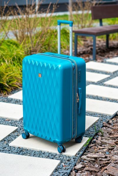 Валіза Sweetkeys SK190 з полікарбонату велика (L) з розширенням бірюзова SK190 L blue фото