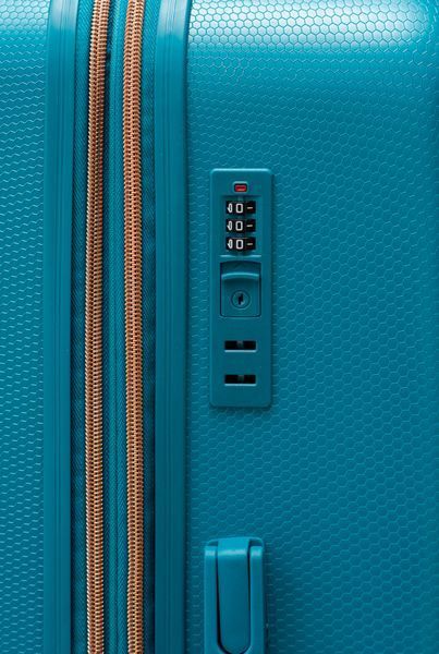 Валіза Sweetkeys SK190 з полікарбонату велика (L) з розширенням бірюзова SK190 L blue фото