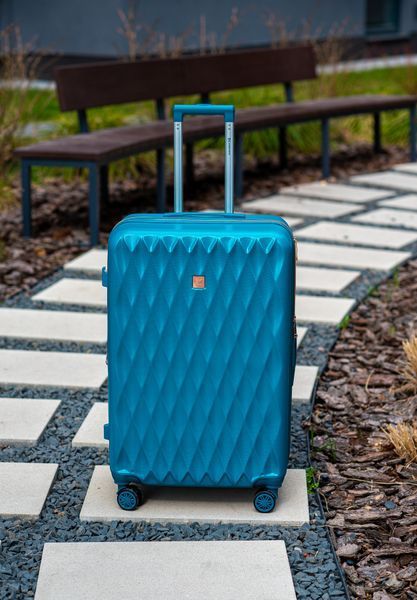 Валіза Sweetkeys SK190 з полікарбонату велика (L) з розширенням бірюзова SK190 L blue фото