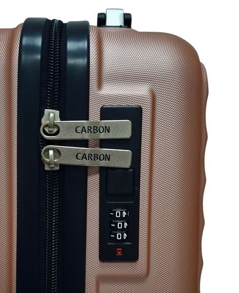 Валіза для Wizz Air ручна поклажа Carbon 66101 - 40x30x20 рожеве золото 66101 XS rose gold фото