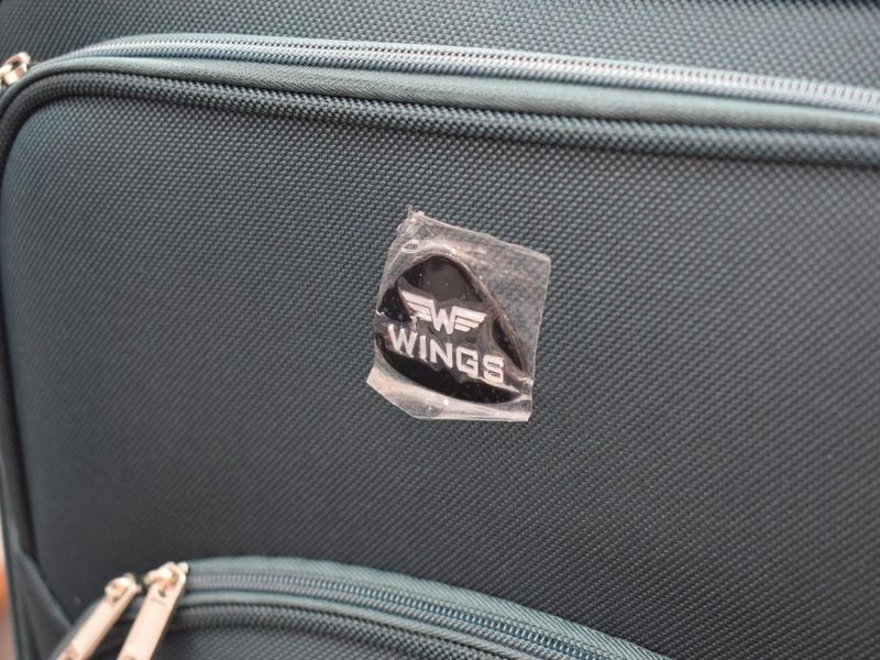 Валіза Wings 1708 (Smile) тканинна на 2 колесах, середня зелена wings1708_2kola_tk фото