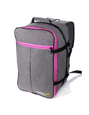 Сумка рюкзак 2в1 для ручної кладі RGL 26B 40x25x20 см, Сіро-рожева 26 grey/pink фото
