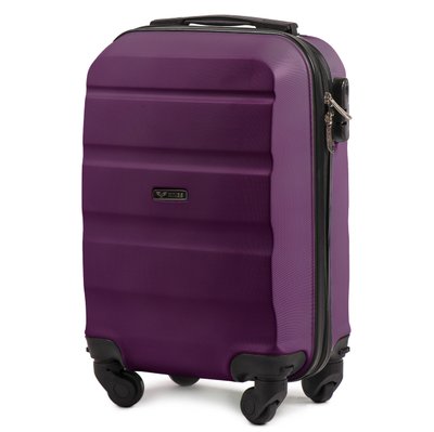 Міні пластикова валіза Wings AT01 на 4 колесах ручна поклажа фіолетова At01 XS purple фото