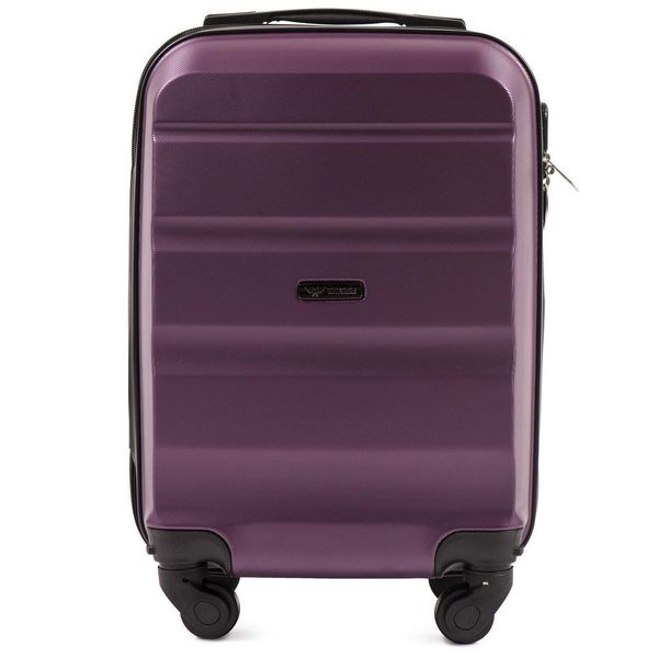Міні пластикова валіза Wings AT01 на 4 колесах ручна поклажа фіолетова At01 XS purple фото