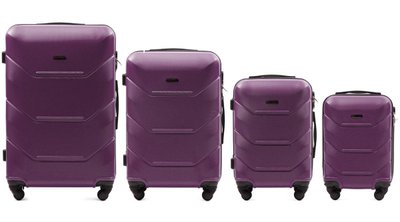 Комплект валіз Wings 147 на 4 колесах 4 в 1 (L, M, S, XS) фіолетова Wings_147_4v1 фото