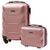 Комплект 2 в 1 валіза (XS) та кейс Wings 147 ручна поклажа рожеве золото Wings_147 XS+BC фото