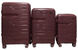 Валіза Milano bag 0306/3 Бордовий Комплект валіз c9747e8bf7b200f4461937d69a89c6e5 фото 1