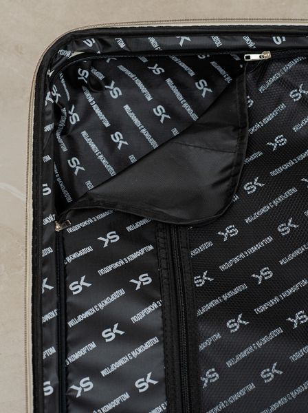 Валіза Sweetkeys SK190 з полікарбонату середня (M) з розширенням кремова SK190 M creame фото