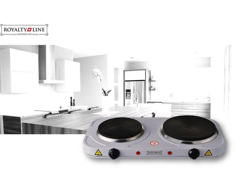 Електрична кухонна плита Royalty Line DKP-2500.15 на дві канфорки 1000 + 1500 Вт DKP-2500.15 фото