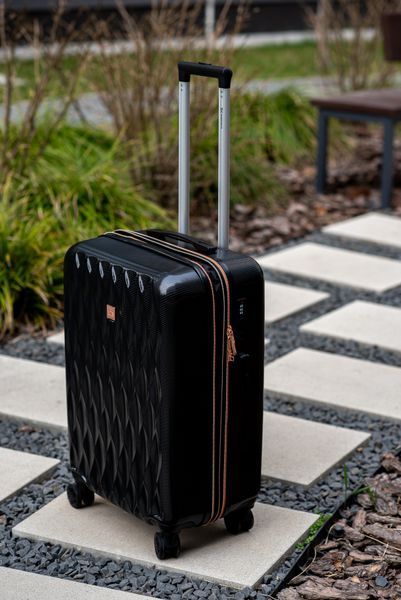 Валіза Sweetkeys SK190 з полікарбонату середня (M) з розширенням чорна SK190 M black фото