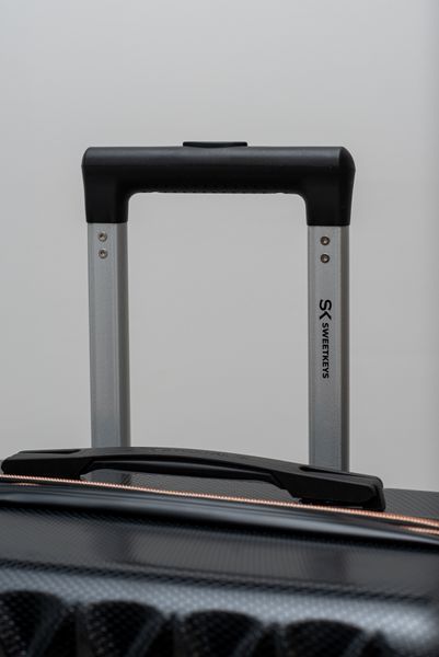 Валіза Sweetkeys SK190 з полікарбонату середня (M) з розширенням чорна SK190 M black фото
