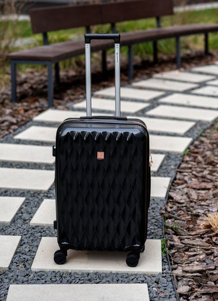 Валіза Sweetkeys SK190 з полікарбонату середня (M) з розширенням чорна SK190 M black фото