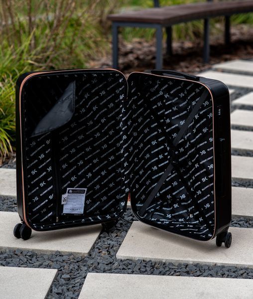 Валіза Sweetkeys SK190 з полікарбонату середня (M) з розширенням чорна SK190 M black фото
