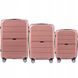 Комплект валіз з поліпропілену Wings PP05 на 4 колесах 3 в 1 (L, M, S) рожеве золото PP05-3 KPL rose gold фото 1