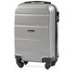 Міні пластикова валіза Wings AT01 на 4 колесах ручна поклажа срібляста At01 XS silver фото 1