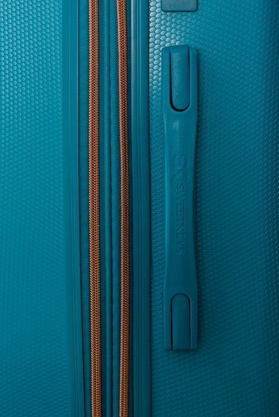 Валіза Sweetkeys SK190 з полікарбонату середня (M) з розширенням бірюзова SK190 M blue фото