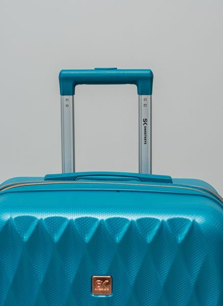 Валіза Sweetkeys SK190 з полікарбонату середня (M) з розширенням бірюзова SK190 M blue фото