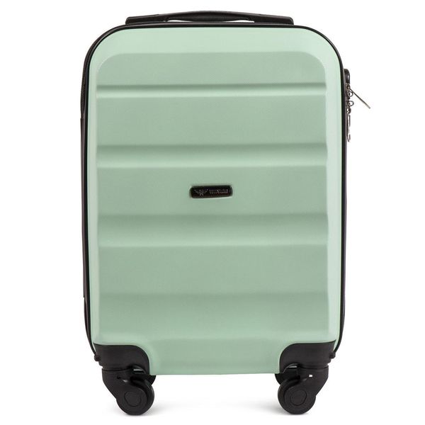 Міні пластикова валіза Wings AT01 на 4 колесах ручна поклажа м'ятна At01 XS light green фото