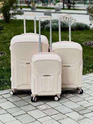 Набір з 3 валіз Wings PDT01 L,M,S кремовий PDT01-3kpl d.white фото