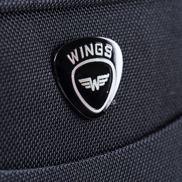Валіза Wings 6802 тканинна на 4 колесах, середня чорна 6802-4 M black фото