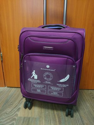 Ультра легка тканинна валіза 100% ручна поклажа на 4-х колесах Snowball 91703 (ФРАНЦІЯ) фіолетова 91703 фото