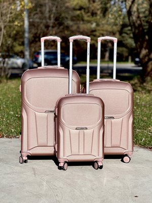 Набір з 3 валіз Wings PDT01 L,M,S рожеве золото PDT01-3kpl rose gold фото