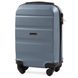 Міні пластикова валіза Wings AT01 на 4 колесах ручна поклажа сріблясто-синя At01 XS silver blue фото 1