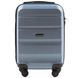 Міні пластикова валіза Wings AT01 на 4 колесах ручна поклажа сріблясто-синя At01 XS silver blue фото 3