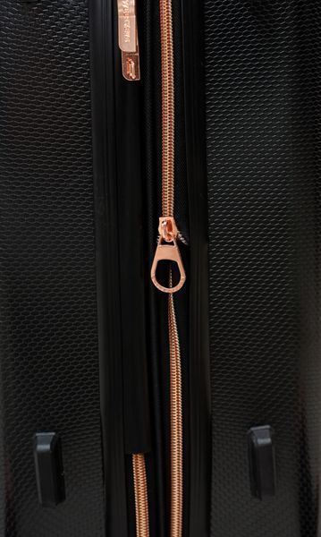 Валіза Sweetkeys SK190 з полікарбонату ручна кладь мала (S) з розширенням чорна SK190 S black фото