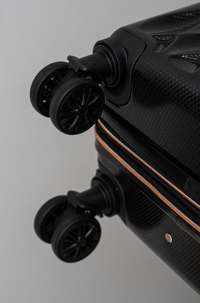 Валіза Sweetkeys SK190 з полікарбонату ручна кладь мала (S) з розширенням чорна SK190 S black фото