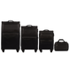 Набір з 3 валіз + дорожня сумка Wings LN01 Чорна LN01-4 black фото