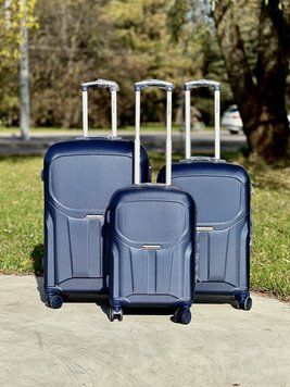Набір з 3 валіз Wings PDT01 L,M,S синій PDT01-3kpl d.blue фото