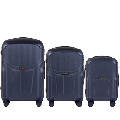 Набір з 3 валіз Wings PDT01 L,M,S синій PDT01-3kpl d.blue фото