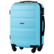 Міні пластикова валіза Wings AT01 на 4 колесах ручна поклажа блакитна At01 XS soft blue фото 1