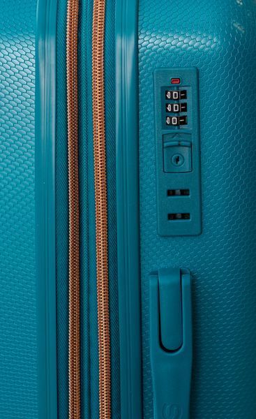 Валіза Sweetkeys SK190 з полікарбонату ручна кладь мала (S) з розширенням бірюзова SK190 S blue фото
