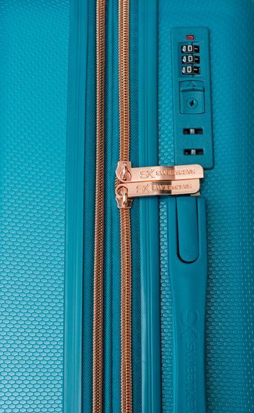 Валіза Sweetkeys SK190 з полікарбонату ручна кладь мала (S) з розширенням бірюзова SK190 S blue фото