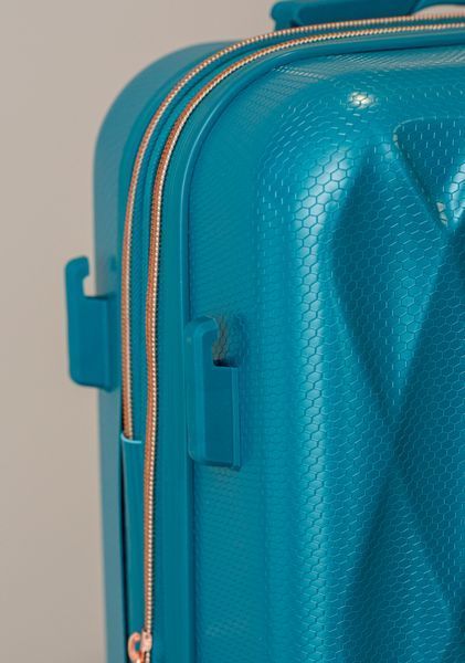 Валіза Sweetkeys SK190 з полікарбонату ручна кладь мала (S) з розширенням бірюзова SK190 S blue фото