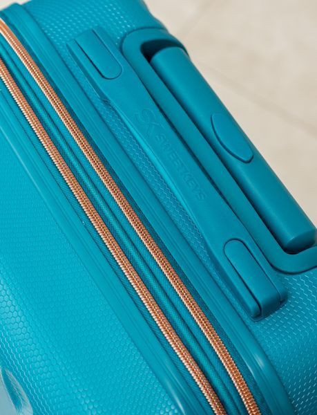 Валіза Sweetkeys SK190 з полікарбонату ручна кладь мала (S) з розширенням бірюзова SK190 S blue фото