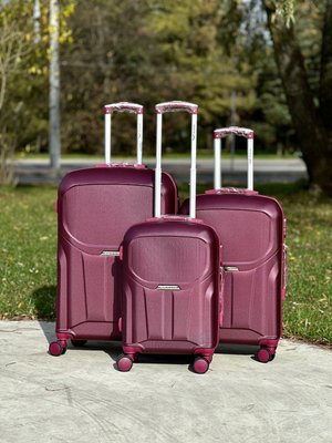 Набір з 3 валіз Wings PDT01 L,M,S бордовий PDT01-3kpl burgundy фото