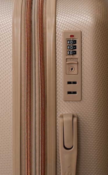 Валіза Sweetkeys SK190 з полікарбонату ручна кладь мала (S) з розширенням шампань SK190 S champagne фото